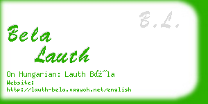 bela lauth business card